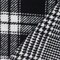 Black-White Famous Designer Poly Blend Double Face Plaid Woven Fabric By the Yard